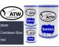 Preview: BMW, Caribbean Blue, 502: 500ml Lackdose + 500ml Klarlack + 250ml Härter - Set, von ATW Autoteile West.